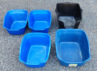 5 catboxes and an auto watering dish.