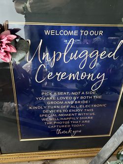 Wedding: Unplugged Ceremony Sign