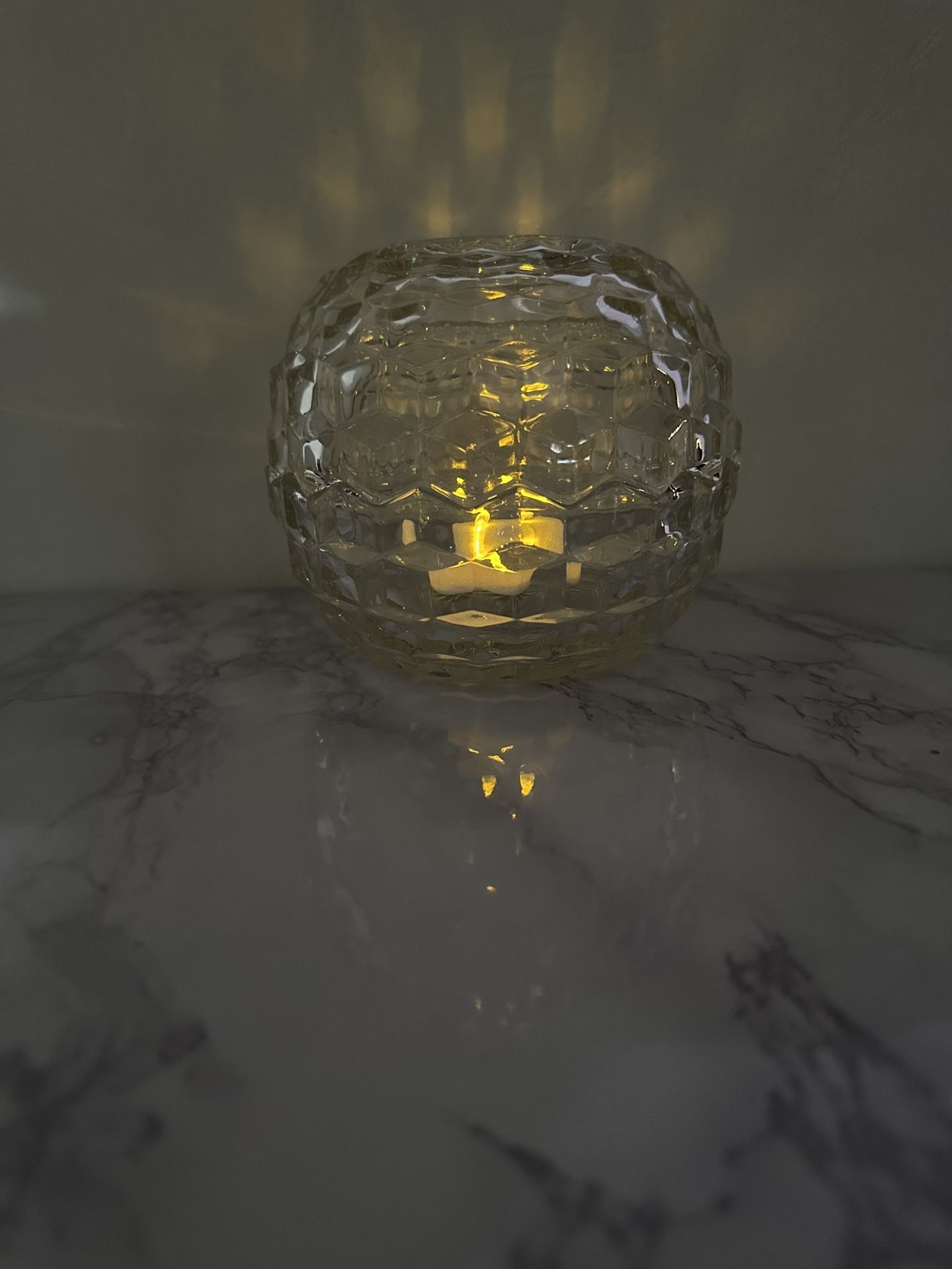 Vintage Clear Fairy Lamp Candle Holder