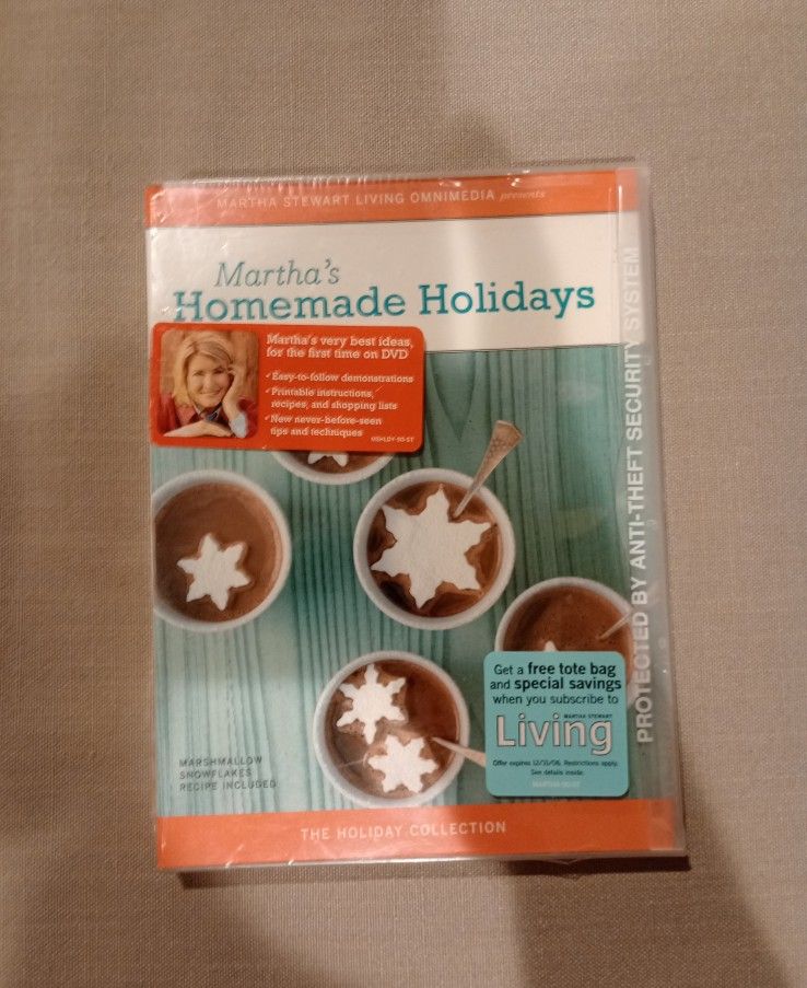 Martha Stewart's Homemade Holidays DVD *NEW*
