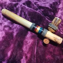 Hand Made Bamboo Hemp Wrapped Rasta Style Handpipe