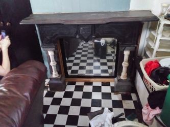 1898 Marble Fireplace Mantel