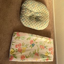 Baby Pillow And Changing Pad With Cover