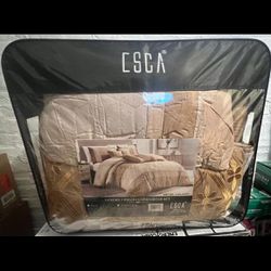 Wellco Bedding Comforter Set - 7 Piece - Luxury Oversized - King / Cal King