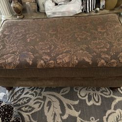 Ottoman . Sofa And Leather Loveseat 