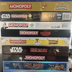 Collectors Monopoly Board Games Marvel Stranger Things Star Wars Pokémon Disney
