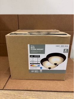 New 2-Pack 11” LED Flush Mount with Frosted Glass Shade