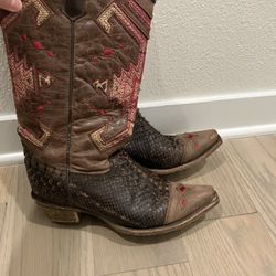 Snake Skin Corral Boots Size 7