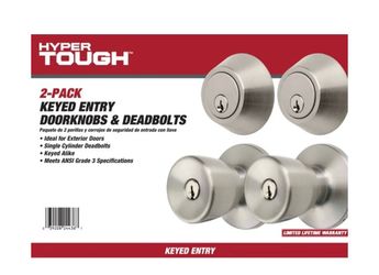 Hyper Tough Keyed Entry door knobs, and deadbolt