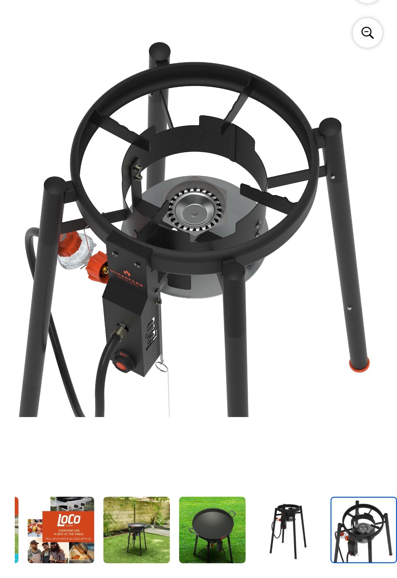 Comal Loco Cookers Surespark Interruptor de Encendido Cocina Disco con Sistema de Patas Intercambiable