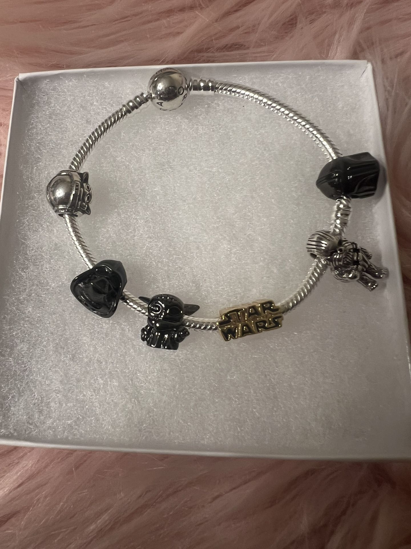 Star Wars Pandora Bracelet And 6 Charms 