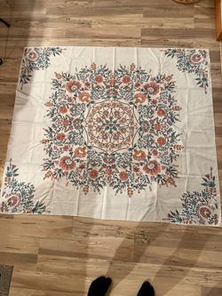 Floral Mandala Tablecloth or Wall Tapestry