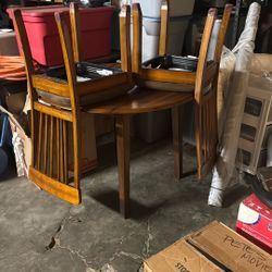 Dark Wood Dining Table, Only Two Chairs