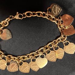 Tiffany & Co.  Heart Charm Bracelet .925