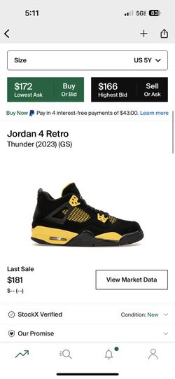 Jordan 4 Thunder (2023)