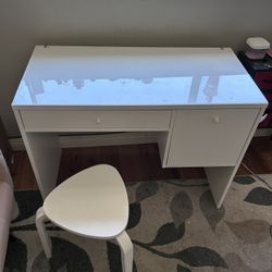 Makeup vanity/desk with stool