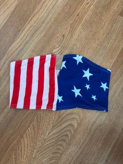 Lady Gaga Official American Flag Costume Tube Top Size XS