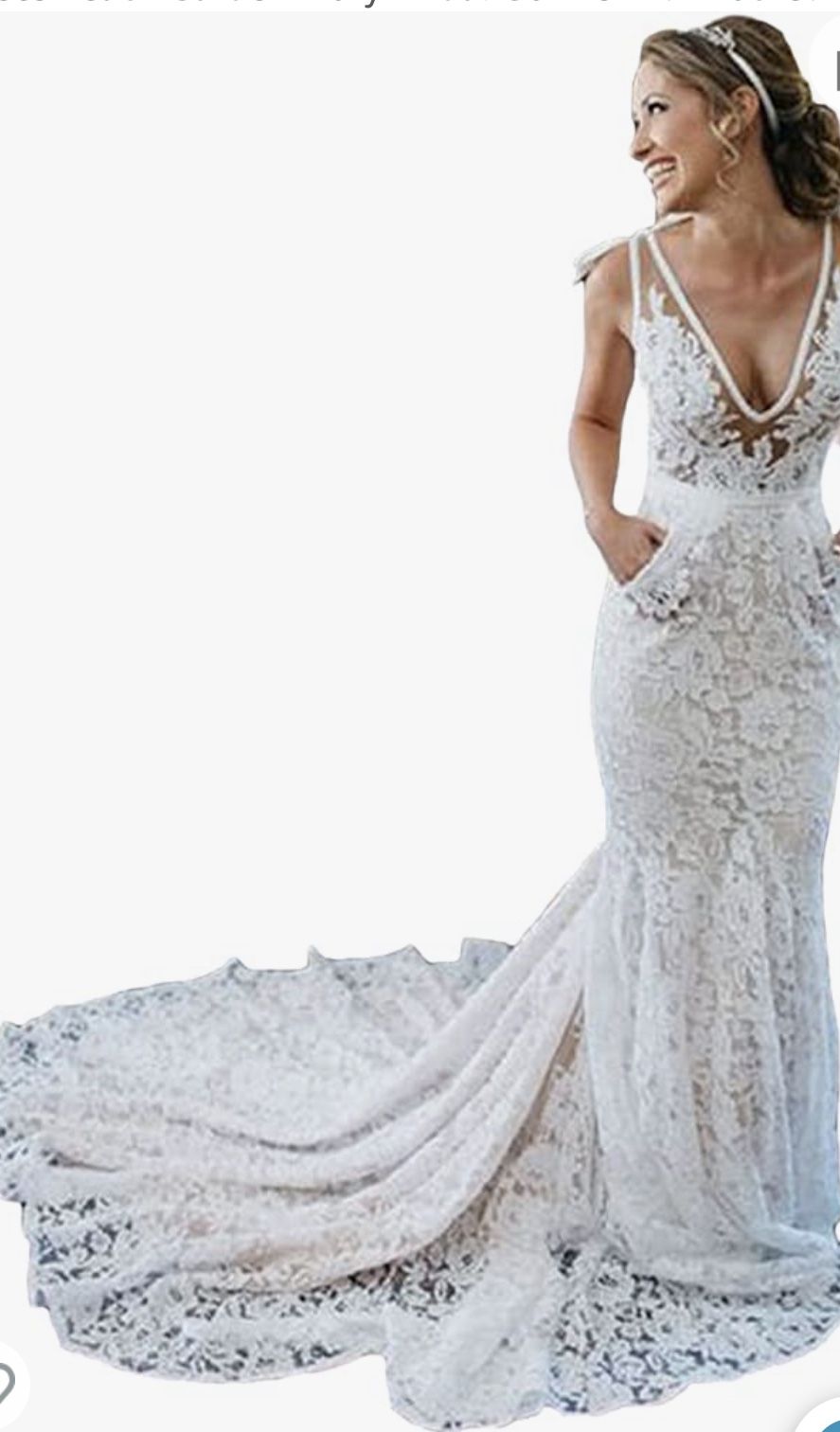 Size 2 Lace Wedding Dress