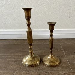Elegant Gold Color Candle Holders