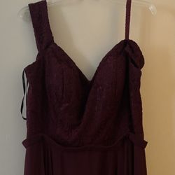 Eva Maxi Dress Color burgundy