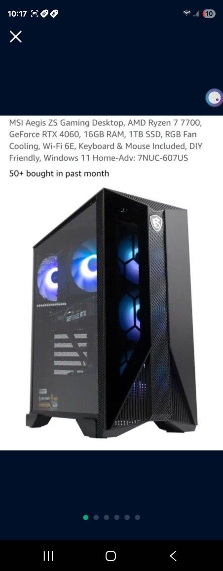 MSI AEGIS ZS GAMING DESKTOP