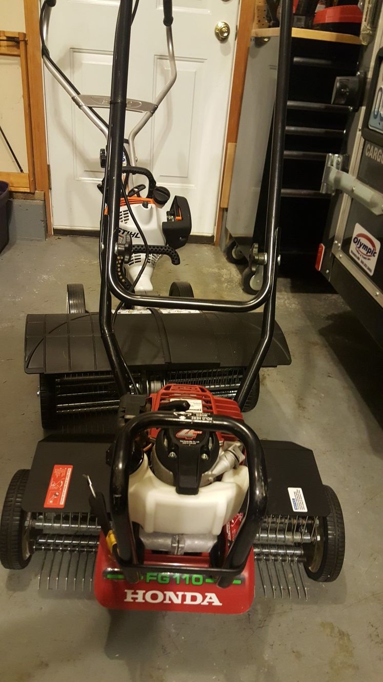 Honda fg110 dethatcher & tiller for Sale in Lacey, WA OfferUp