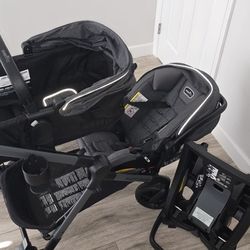 Evenflo Pivot Xpand Modular Travel System with LiteMax Infant Car Seat with Anti-Rebound Bar