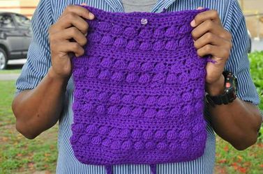 Handmade crochet laptop case