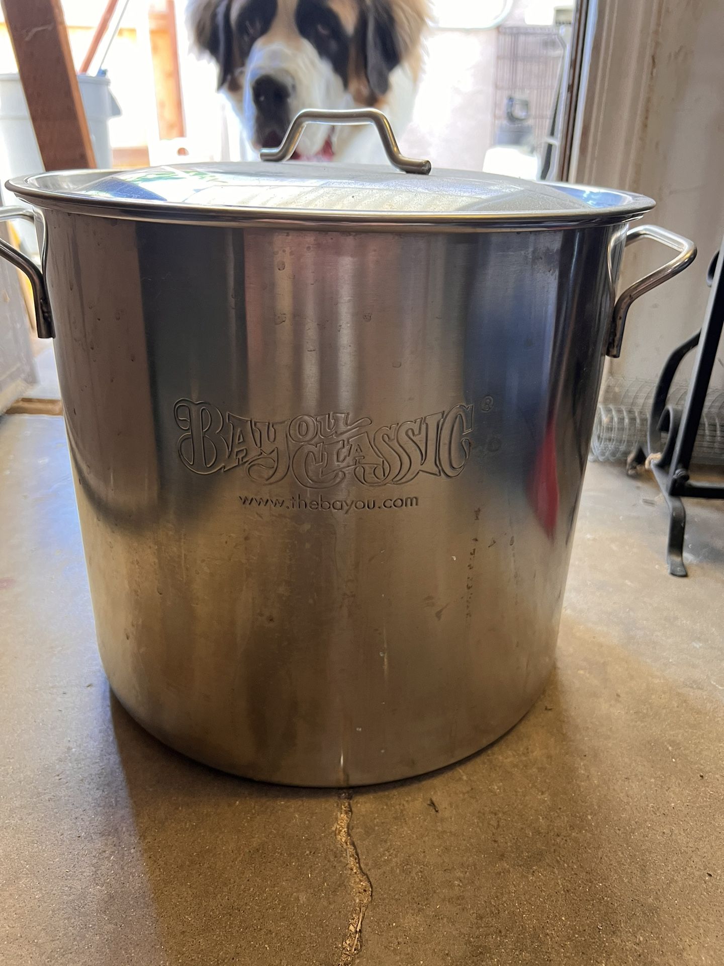 Bayou Classic 30 Quart / 7.5 Gallon Stainless Steel Kitchen Restaurant Malt Beer Brew Kettle Gumbo Soup Stock Pot with Lid, Mirror Satin