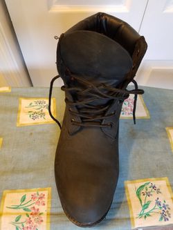 Mens black Timberland boots size 13 with sole guard.