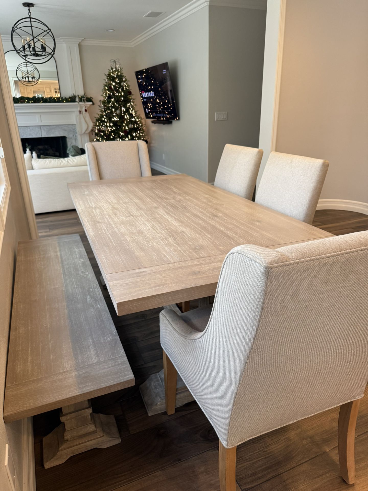 Dining Table with chairs and bench