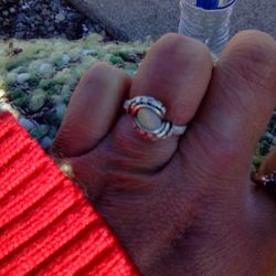 Fire Opal Ring Silver