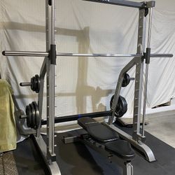 Valor Fitness B-11 Smith Machine with Olympic Weights
