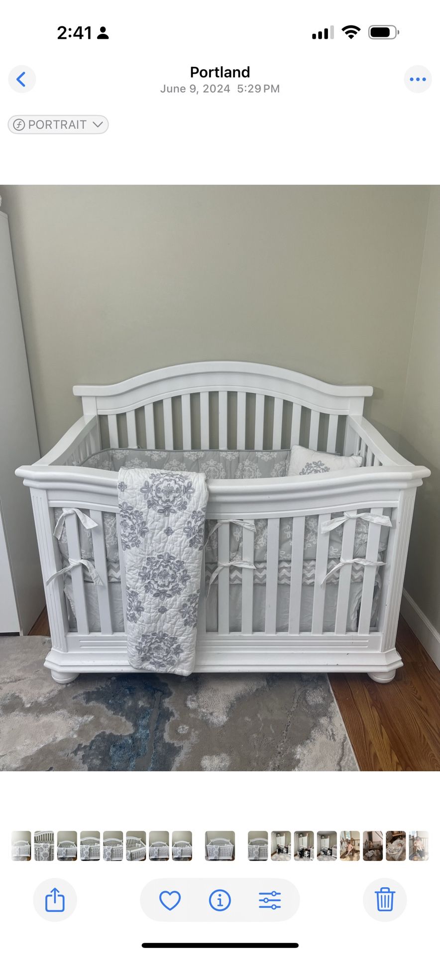White Baby Crib