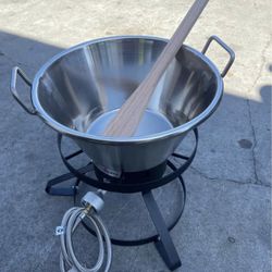 Cazo De Accero Con Vase I Quemador I Pala Nuevo