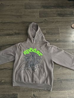 Sp5der hoodie grey/ green