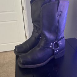 Square Tip Bike Boots  Size 9 M