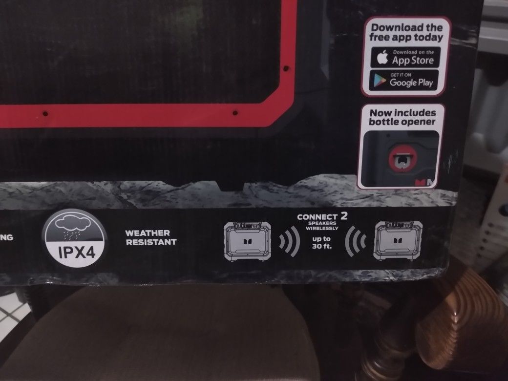 Monster Rockin Roller 4 RR4 Waterproof Portable Bluetooth Speaker 100