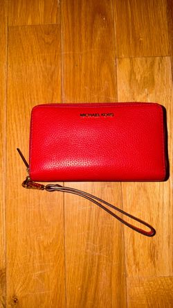 Michael Kors Red Leather Wristlet