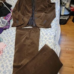 Dark Brown Velvet Women Blazer 