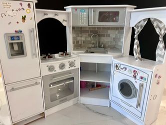 Kid kraft, ultimate corner wooden play kitchen