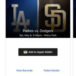 Padres Vs Dodgers MAY 6