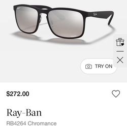 Rb4264 Blk Matt Chromance Rayban Sunglasses
