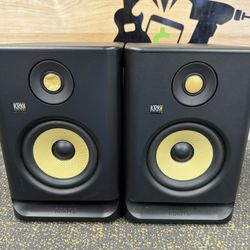 KRK RP5 Rokit 5 G4 Professional Bi-Amp 5" Powered Studio Monitor Pair, Black 