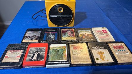 Panasonic 8-Track Player with 10 Tapes