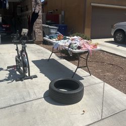 Yard Sale 6/21 Bike, Camera Baby Clothes And Shoes 