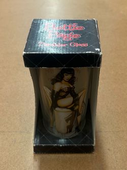 Nifty 50’s BETTY PAGE #31079 Tumbler Glass•16oz PINT Glass 👀 (please read description)
