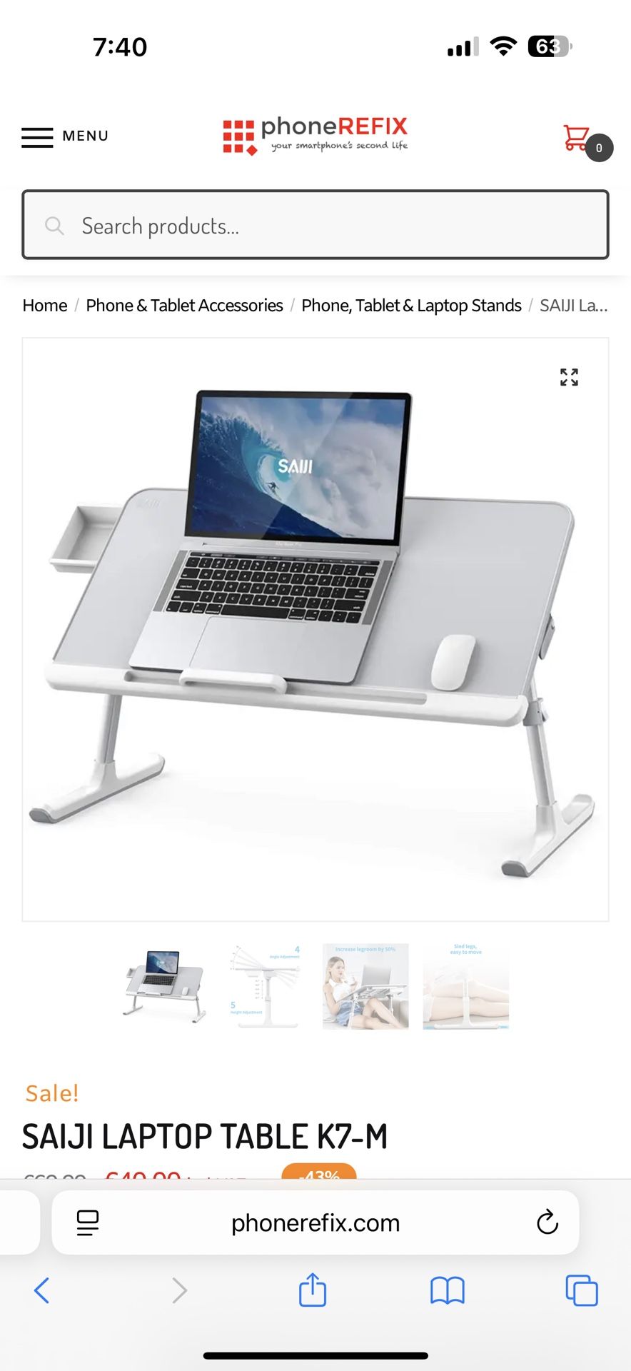 SAIJI Laptop Tables Brand New