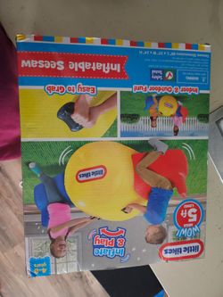 Little tike seesaw play
