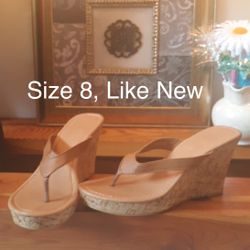 Fashion Focus Cork Wedges – Size 8 – Excellent Condition